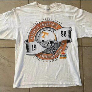 90S University Of Tennessee Football T Shirt 90S  National Champion 1998